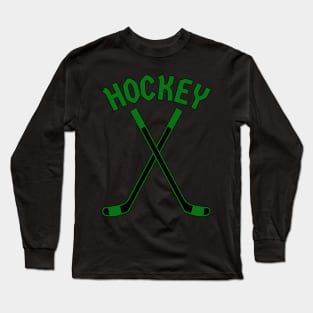 HOCKEY CROSSED STICKS LOGO Long Sleeve T-Shirt